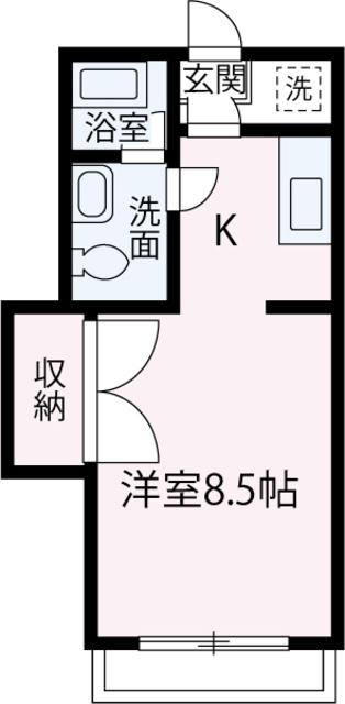 フォーリーフ(ワンルーム/1階)の間取り写真