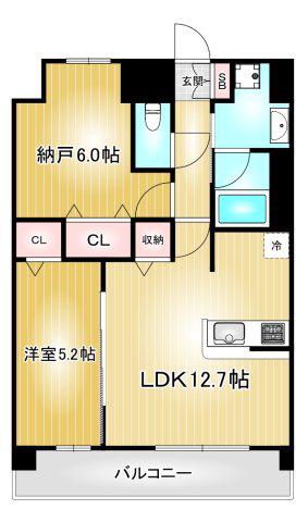 セイワパレス吹上公園(1SLDK/7階)の間取り写真
