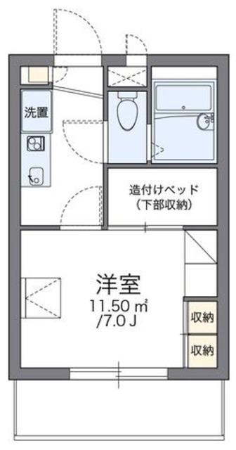 レオパレスチェリーガーデンA(1K/2階)の間取り写真