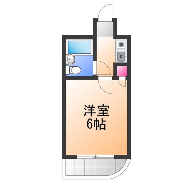 ラフォーレ助松(1K/1階)の間取り写真