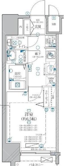 ディアレイシャス矢場町(1K/3階)の間取り写真