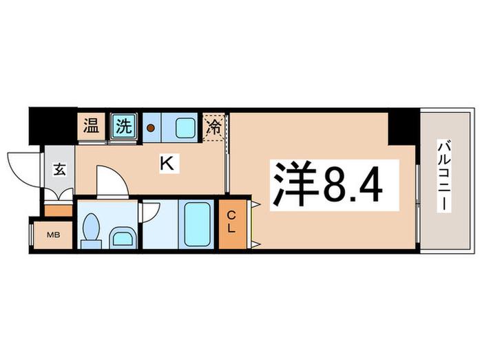 レジデンス・ナンワ(1K/10階)の間取り写真