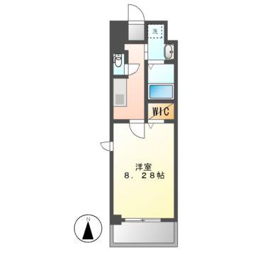 リラ出来町(1K/7階)の間取り写真