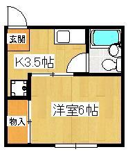 ハミング21(1K/1階)の間取り写真
