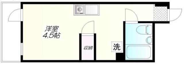 西村アパートメント(ワンルーム/2階)の間取り写真