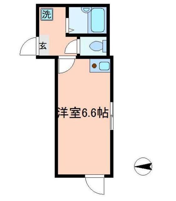 リブ竹ノ塚(ワンルーム/1階)の間取り写真