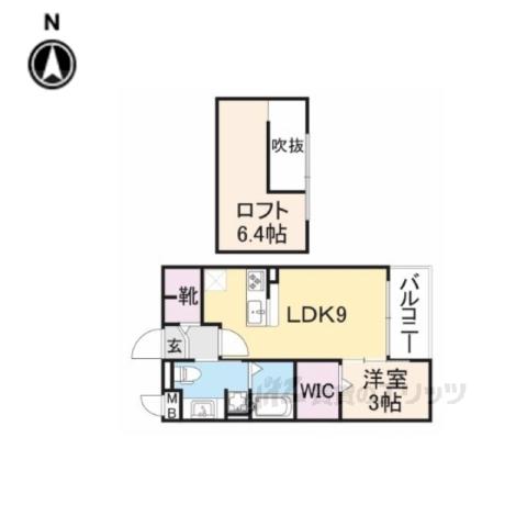 クリールポッシュT&K(1LDK/2階)の間取り写真