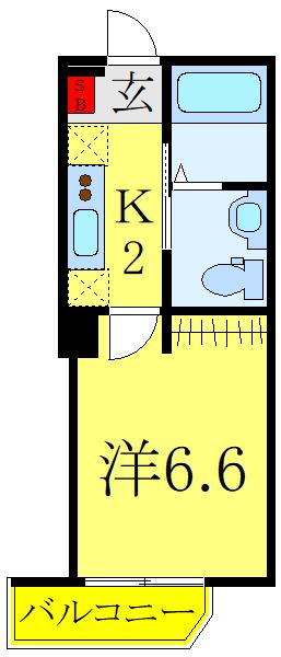 GLANZ赤羽イースト(1K/1階)の間取り写真