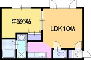 ARFLEX(1LDK/1階)の間取り写真