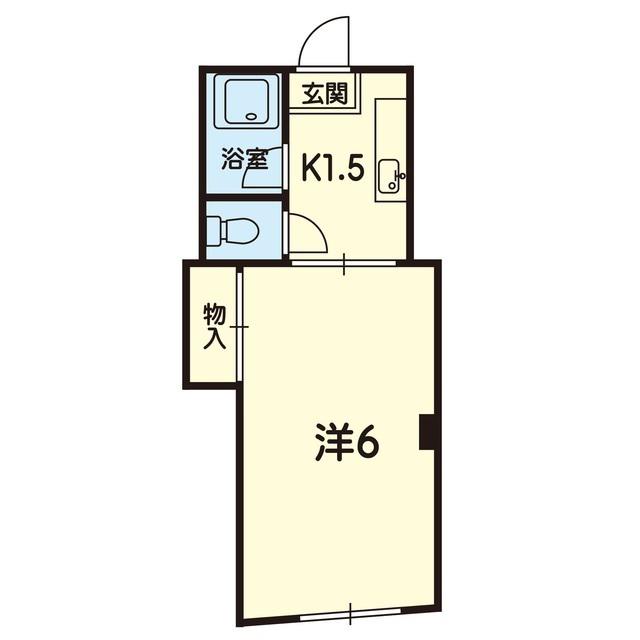 クレール新町(1K/3階)の間取り写真