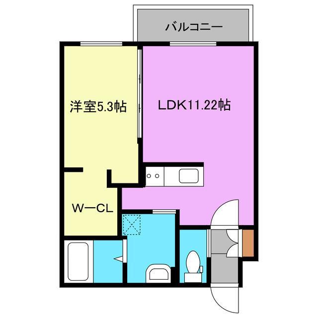 ARTE(1LDK/3階)の間取り写真