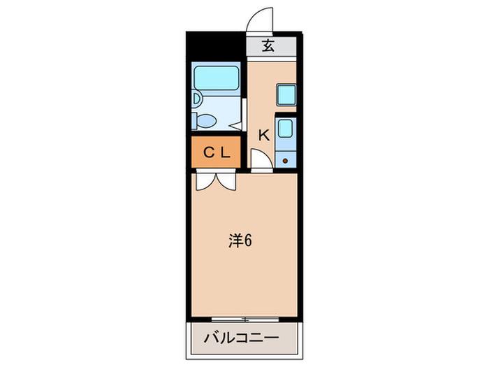 ロイヤル魚住(ワンルーム/3階)の間取り写真