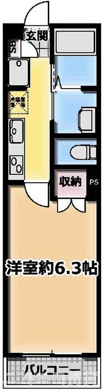 HOUSEKUL KT2(1K/2階)の間取り写真