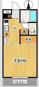 CALM VILLAGE 角五郎(1K/1階)の間取り写真