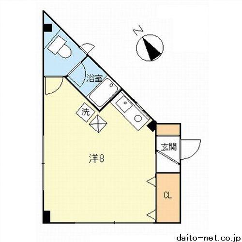 サングレイス江古田(ワンルーム/2階)の間取り写真
