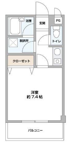 プレメゾンF(1K/1階)の間取り写真