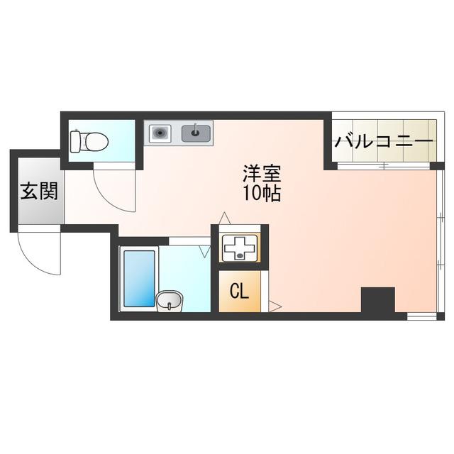 メゾン福栄(ワンルーム/3階)の間取り写真