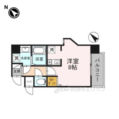 ONLYONE小花Ⅱ(1K/3階)の間取り写真