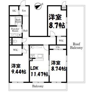 GRAN DUKE千種RUBINO(3LDK/5階)の間取り写真