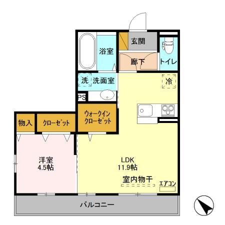 ルミエール(1LDK/3階)の間取り写真