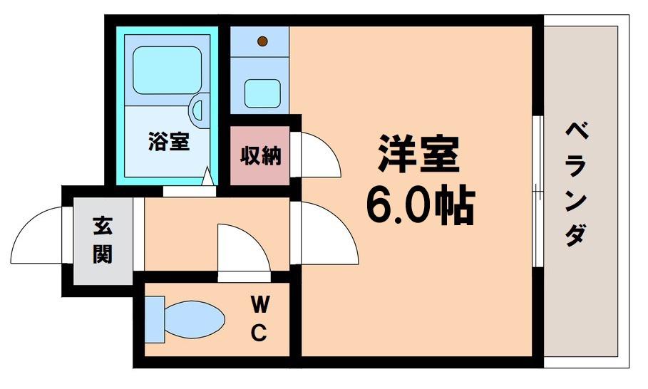シャルマンフジ住吉壱番館(ワンルーム/3階)の間取り写真