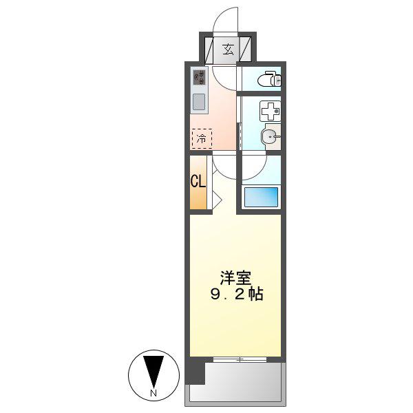 S-FORT名駅南五丁目(1K/5階)の間取り写真