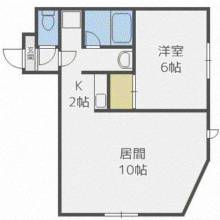PLACE南郷(1LDK/4階)の間取り写真