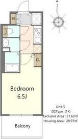 S-RESIDENCE高井田BELETA(1K/8階)の間取り写真