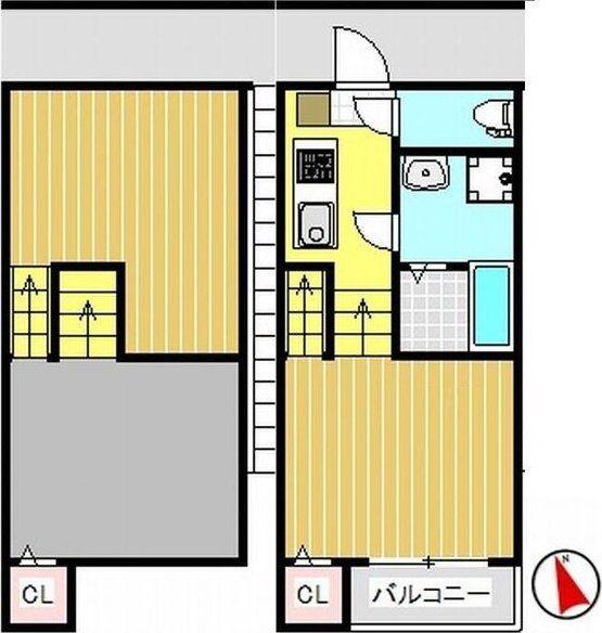 I-STATE河原町(1K/1階)の間取り写真