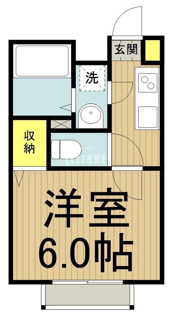 フォレスターナ(1K/1階)の間取り写真