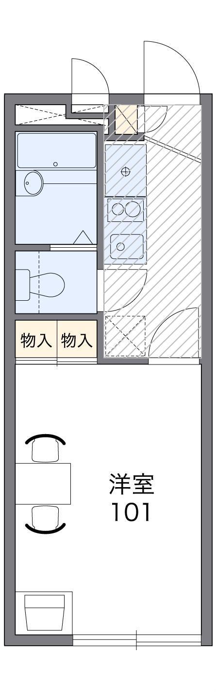 レオパレスKOMATUBARA(1K/2階)の間取り写真