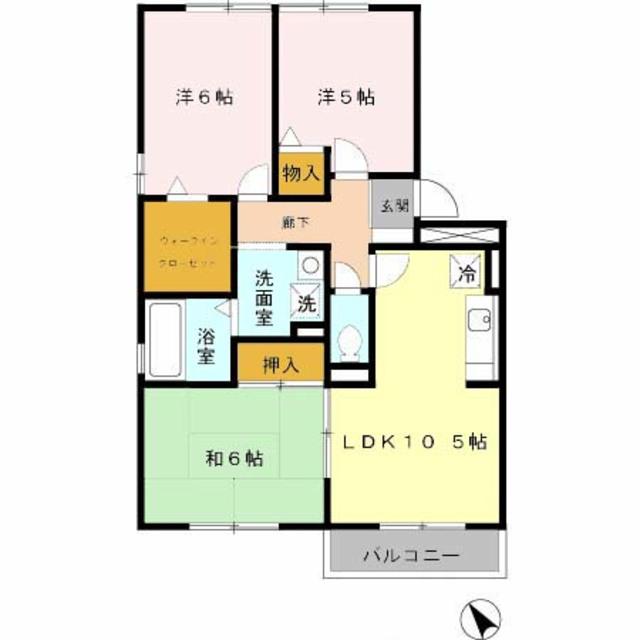 センチュリーコート(3LDK/2階)の間取り写真