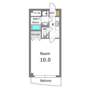 ART NEST(1K/8階)の間取り写真