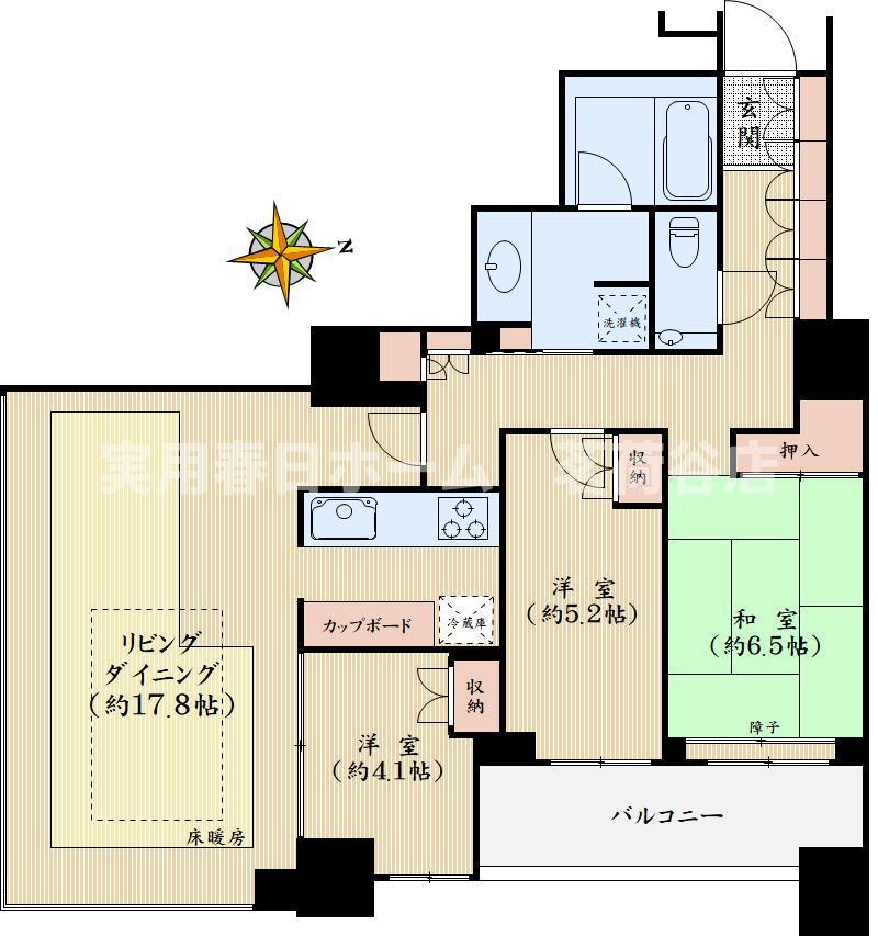 アトラスタワー茗荷谷(3LDK/7階)の間取り写真
