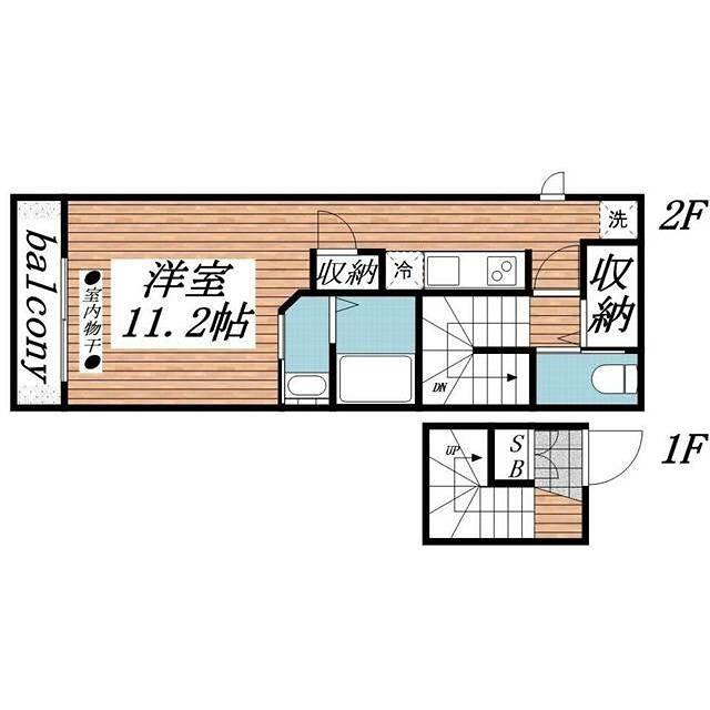 プレアル自由が丘(ワンルーム/2階)の間取り写真