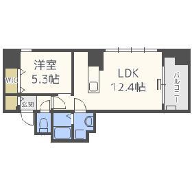 ビッグタワー大通公園(1LDK/24階)の間取り写真