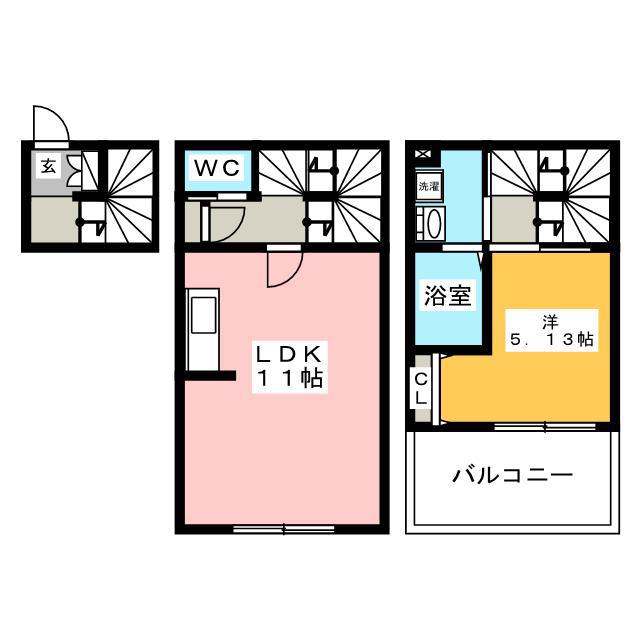 CULFE(1LDK/2階)の間取り写真