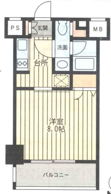 レジディア新横浜(1K/6階)の間取り写真