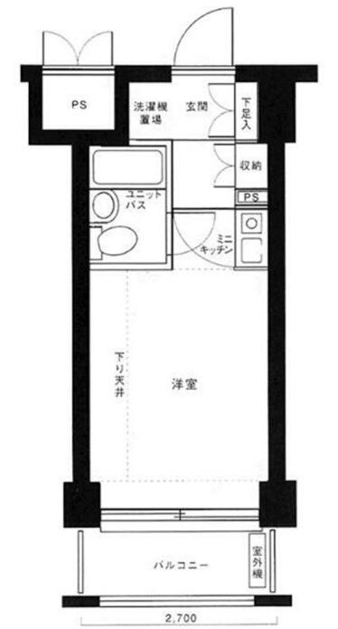 メインステージ多摩川駅前(ワンルーム/3階)の間取り写真