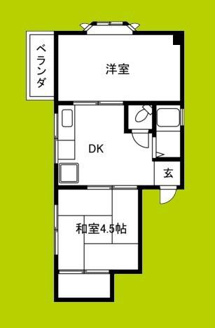 エトワール住之江(2DK/4階)の間取り写真