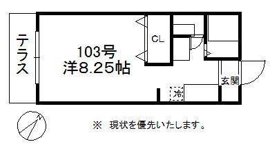 アーバン高宮 112(ワンルーム/1階)の間取り写真