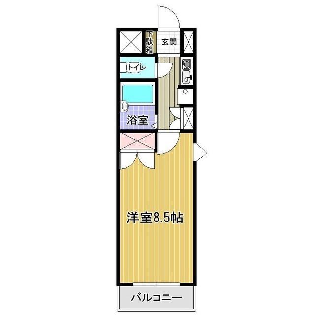リバーサイドパレス(1K/3階)の間取り写真