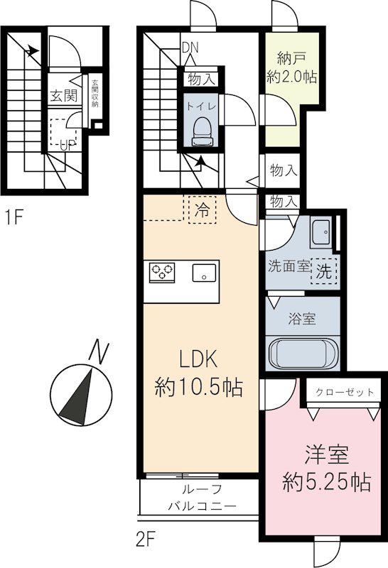 チェトラ新大塚(1SLDK/2階)の間取り写真