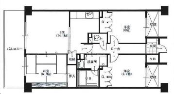 グランピア諏訪ノ森(3LDK/3階)の間取り写真