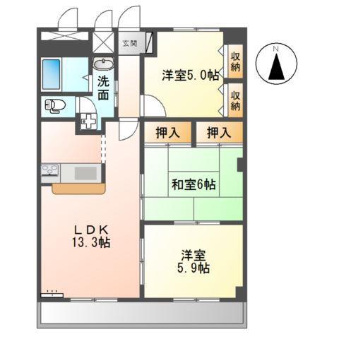 エル21(3LDK/3階)の間取り写真