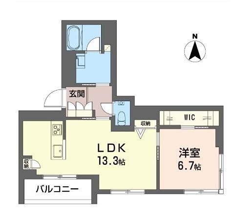 ベル・フィレール(1LDK/2階)の間取り写真