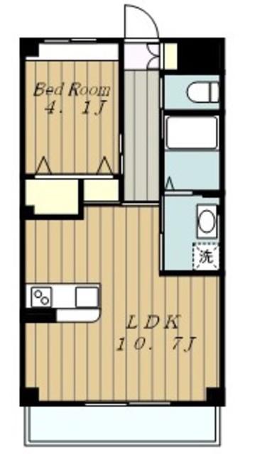 ルミナスパークサイド(1LDK/1階)の間取り写真