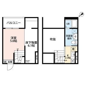ATTIC野並(ワンルーム/1階)の間取り写真