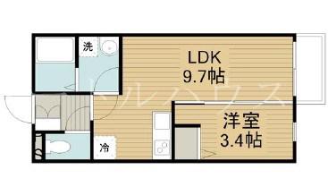 REVITA野崎(1LDK/3階)の間取り写真