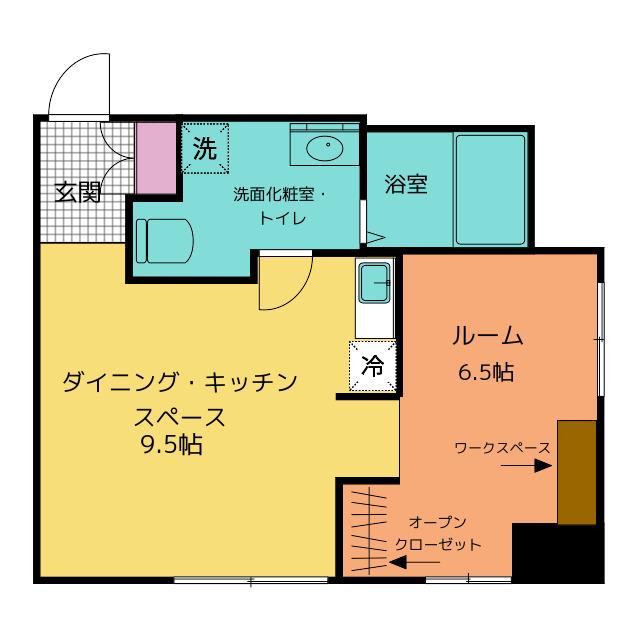 ベイヒルズ中山サウス(ワンルーム/3階)の間取り写真